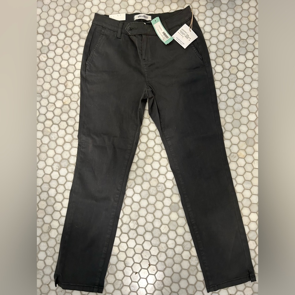 Lila Ryan Pert Side Slit Skinny Trouser - Gray - Stitch Fix